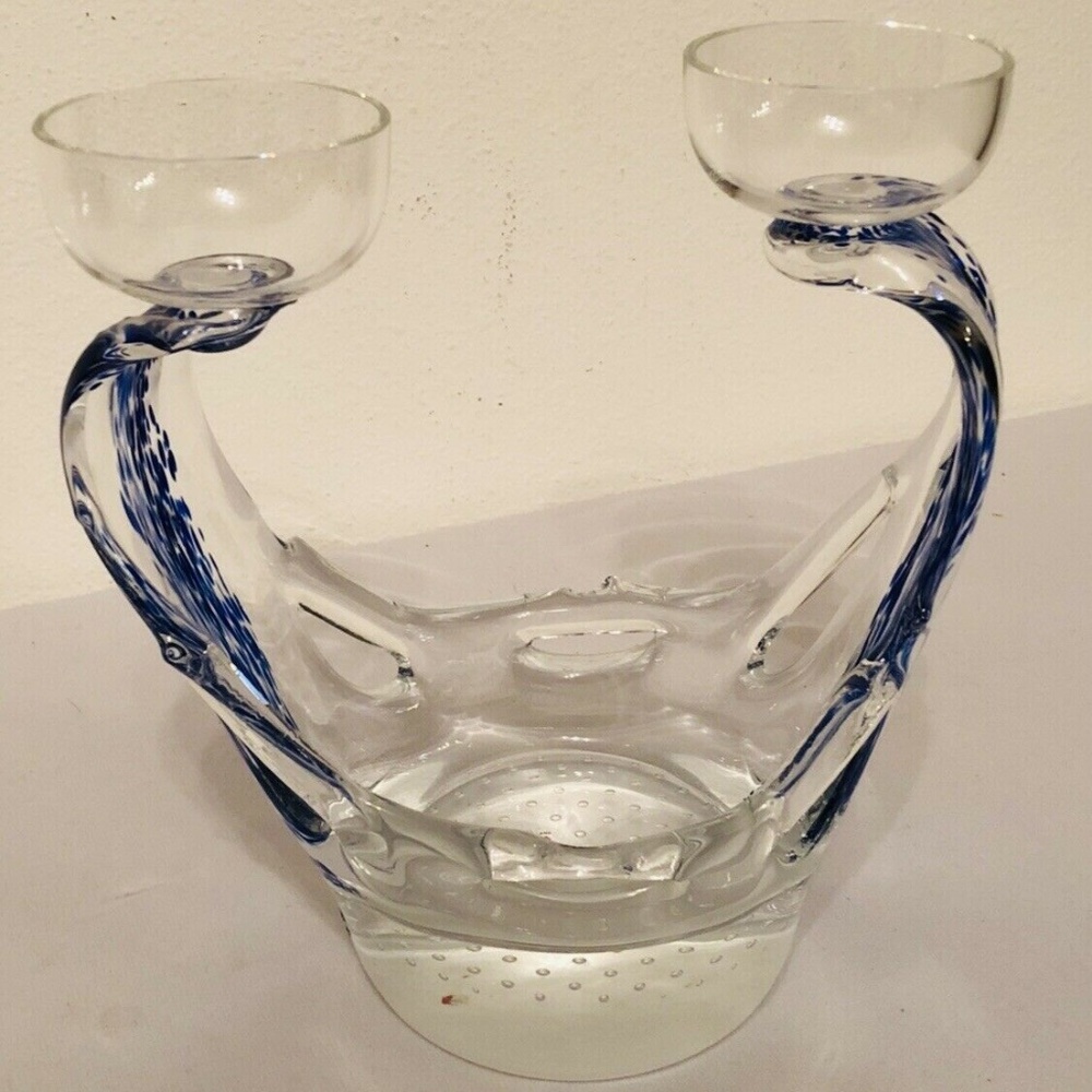 Hand Blown Glass Sulpture / Candle holder Sabina